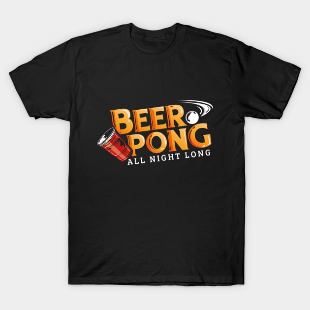 Funny Bear Pong Party Game Enthusiast Novelty T-Shirt by Tenh